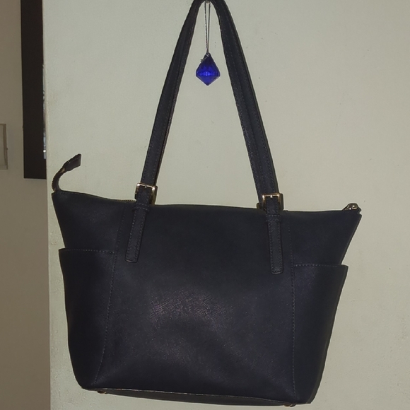 Authentic Michael Kors Dark Blue Tote with Gold Accents Asking Price $70 - Picture 13 of 15